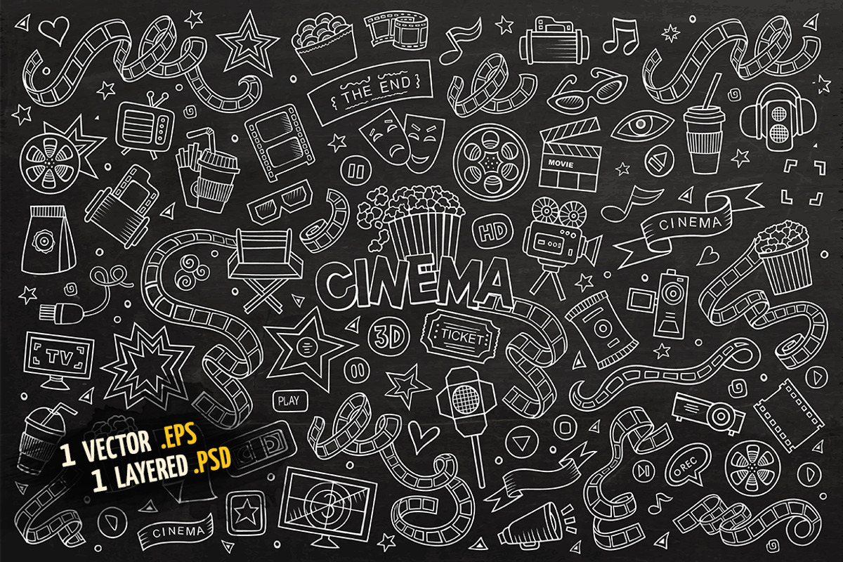 Cinema Objects & Elements Set, an Object Graphic by BALABOLKA (Photo 4 of 4)