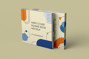 Hardcover Square Book Mockup V2