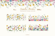 Vintage Garden Watercolor Clipart, a Decorative Illustration by Ooh Lily (Thumbnail 19 of 23)