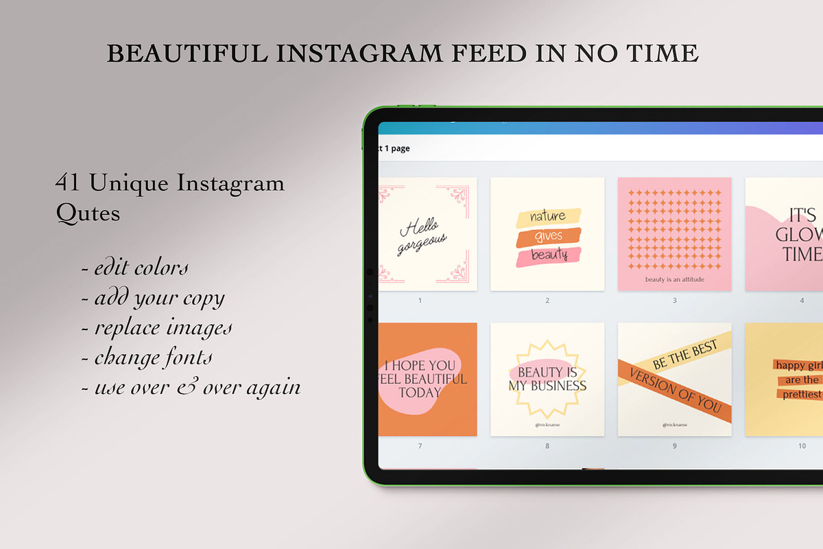 Lady Boss Inspiration Quotes, a Social Media Template by Kseniia_Design (Photo 3 of 10)