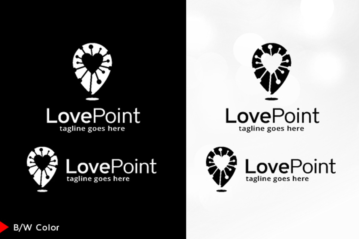 Love Point Logo Template, a Branding & Logo Template by gunaonedesign