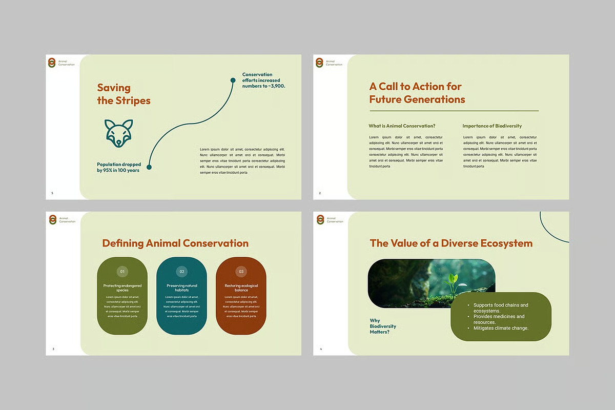 Animal Conservation Keynote Template, a Presentation Template by Fit-tee (Photo 2 of 4)