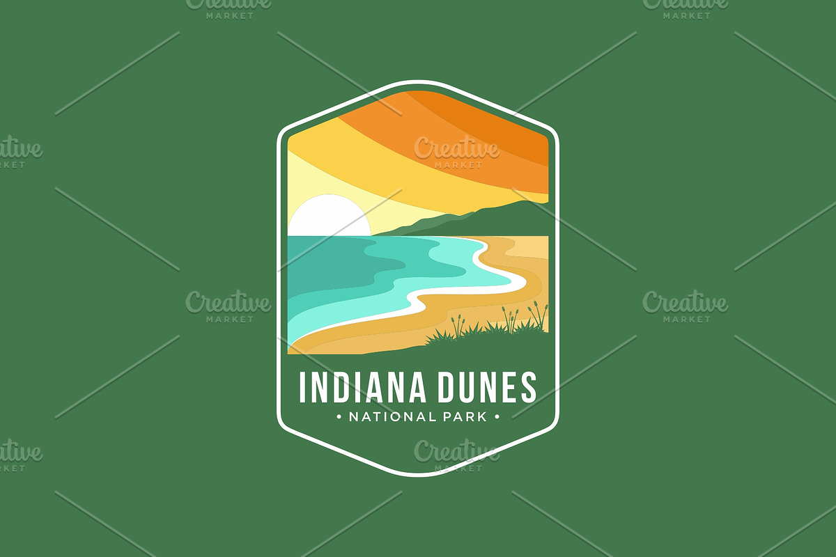 Indiana Dunes National Park Logo, a Branding & Logo Template by swarnstudio
