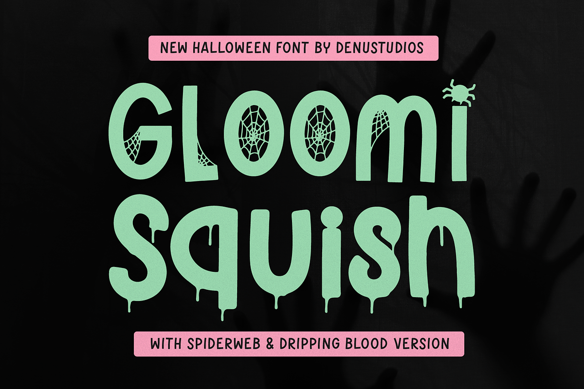 Gloomi Squish | New Halloween Font, a Handwritten Font by Denustudios (Photo 1 of 12)
