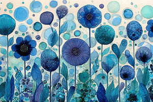 Flowers in shades of blue and green, a Photo by Beautiful things