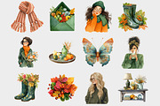 Watercolor Fall Clipart, a Seasonal Illustration by Design Market (Thumbnail 3 of 5)
