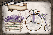 Lavender Ride Bicycle Illustration, a Decorative Illustration by DioFlow (Thumbnail 5 of 5)