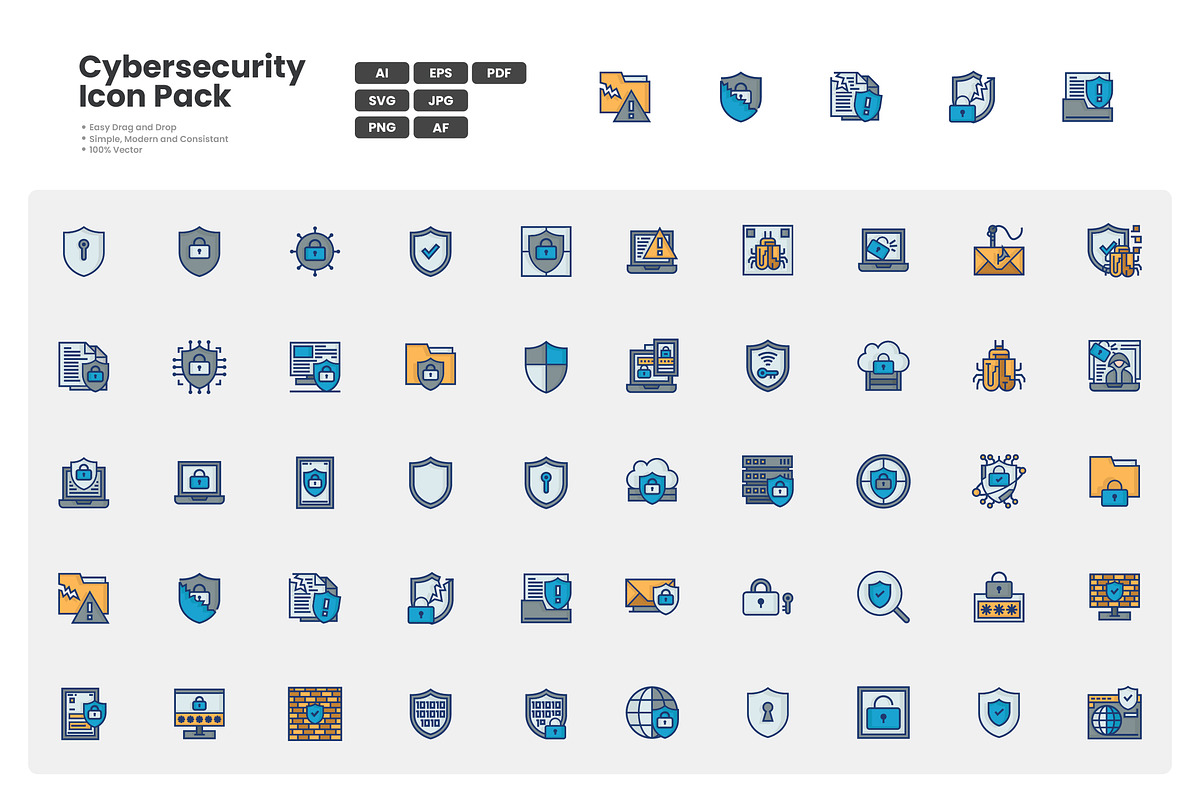 Cybersecurity Icon Pack, a Duotone Icon by erifqizeicon (Photo 2 of 3)