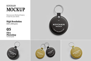 Keychain Mockup Top View, a Product Mockup by AndikaGraphic
