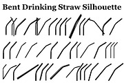 Bent Drinking Straw Silhouettes, a Graphic by hafijul (Thumbnail 1 of 10)