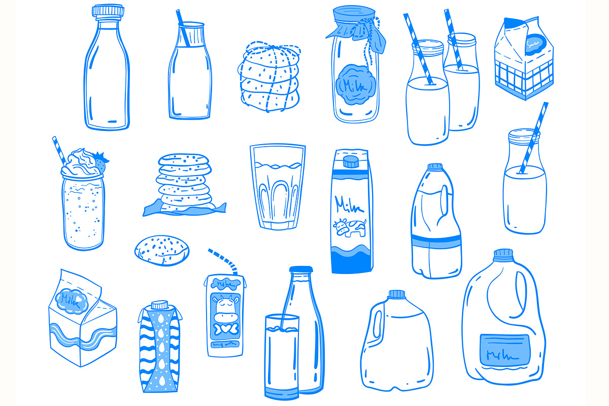 Milk & Cookies lineart, a Food Illustration by Carpet Tapete Pretzel (Photo 2 of 5)