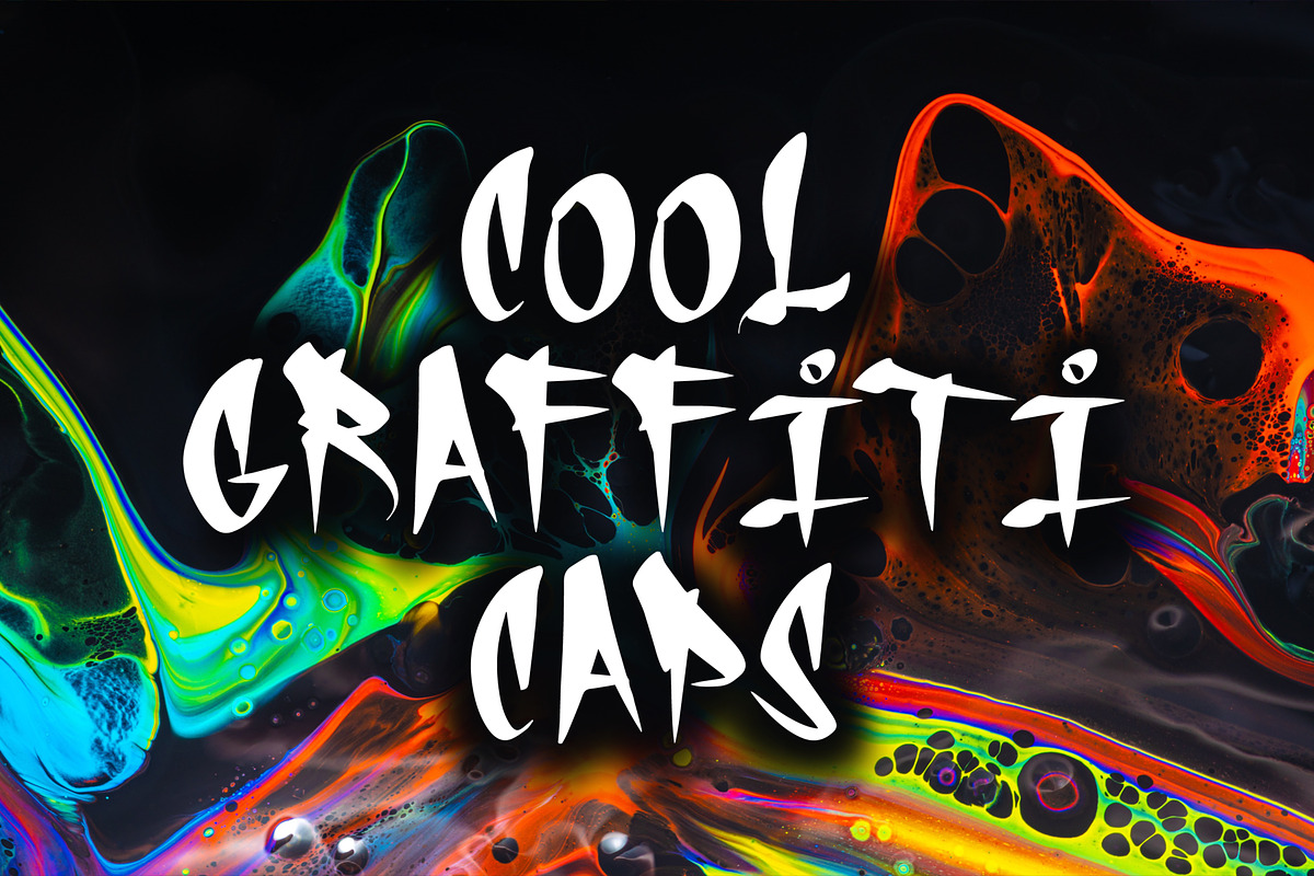 COOL GRAFFITI CAPS, a Blackletter Font by Beau Hopps Design (Photo 2 of 10)