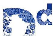 Letter A-Z Chinese style, a Symbol Font by PonDeArt (Thumbnail 5 of 27)