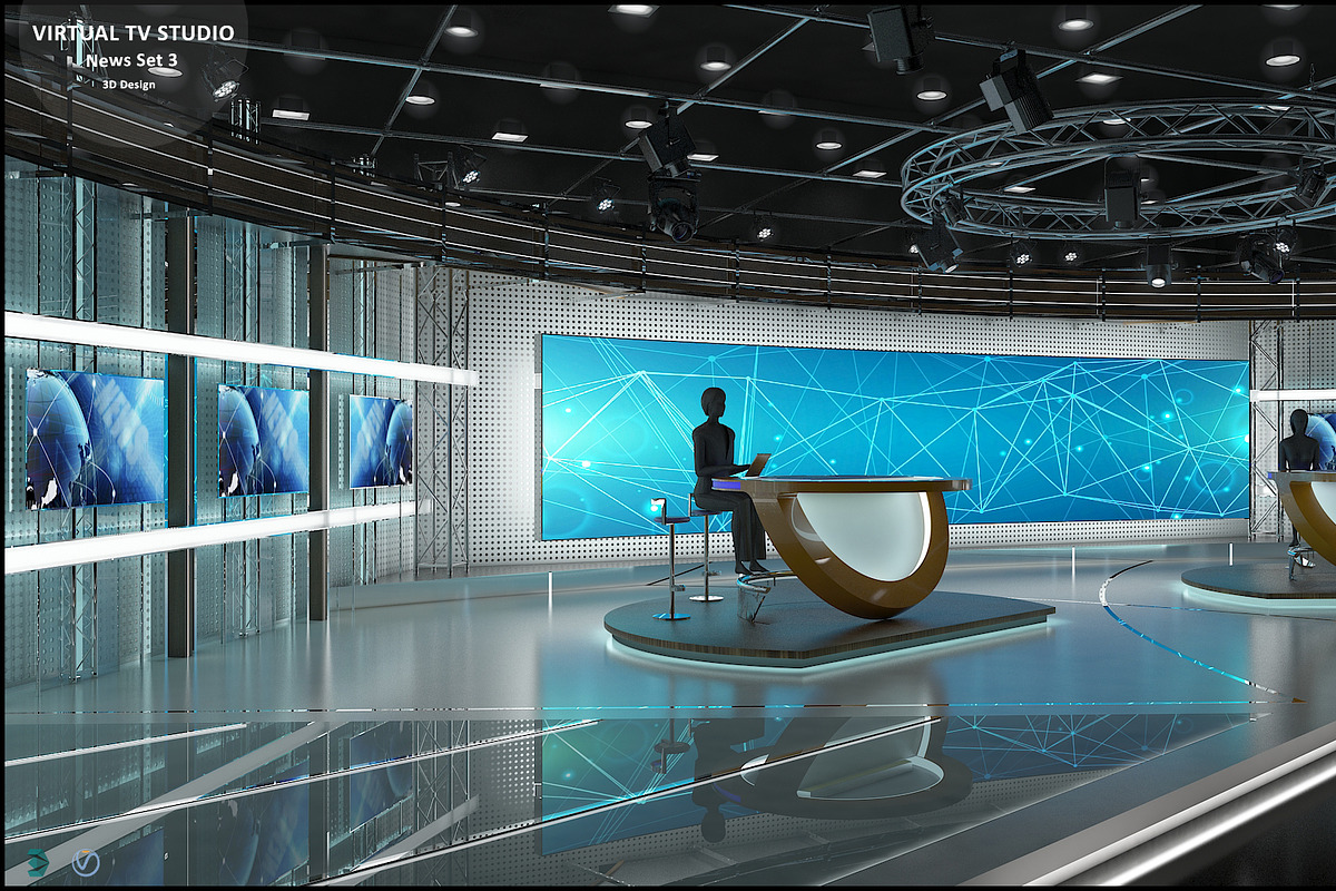 TV Studio Collection Vol 6 - 2 PCS, an Architecture 3D Model by akerStudio (Photo 77 of 98)