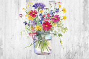 Wildflower in a Mason Jar PNG Images, an Object Graphic by ThingsbyLary (Thumbnail 4 of 10)
