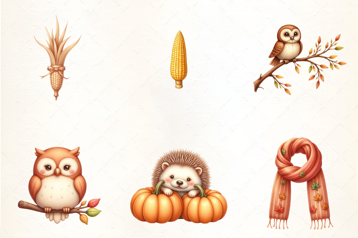 Autumn Clipart Collection, an Illustration by CrexoraLab (Photo 1 of 5)