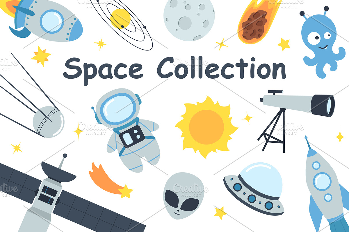 Space Collection, an Object Illustration by Naiadin | Creative Market