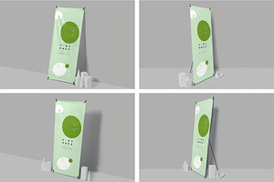 High-Quality X Standee Mockup, an Advertising Mockup by megostudi0