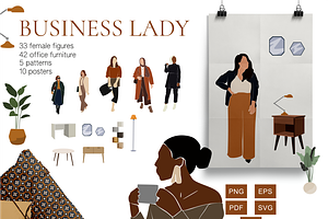 business collection, female boss