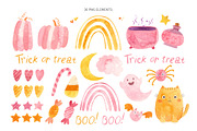 Pink Halloween Clipart & Patterns, a Decorative Illustration by Valin Malin (Thumbnail 2 of 14)