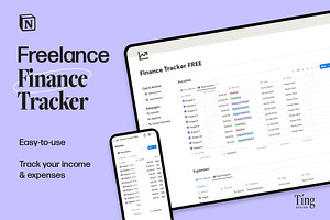 Freelance Finance Tracker Notion, a Marketing Template by TingDesign Studio