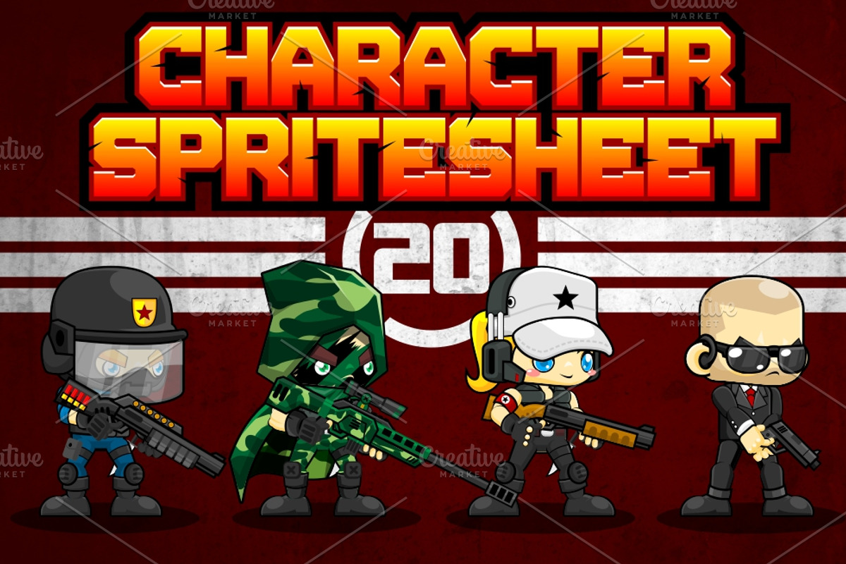 Characters Spritesheet 20, an Illustration by pzUH (Photo 1 of 5)