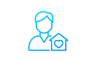 Hospice pixel perfect gradient line, an Outline Icon by IMG Visuals