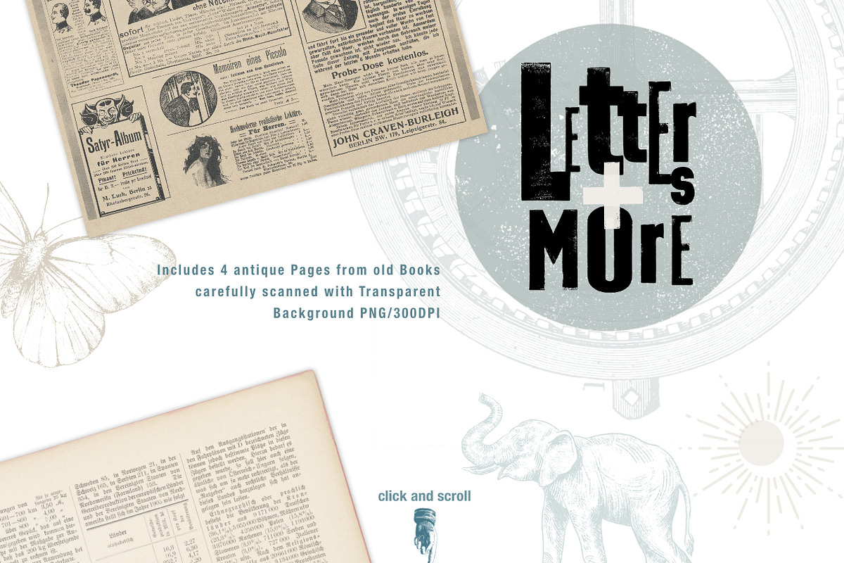 Letters and vintage Graphic Elements, an Illustration by beehouse studio (Photo 6 of 10)