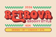 Varago Retro 70's Bubble Font, a Sans Serif Font by Vadovastd (Thumbnail 5 of 9)