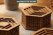 Decorative Hexagon Box Laser Cut SVG, a Graphic by AtacanDigital (Thumbnail 7 of 8)
