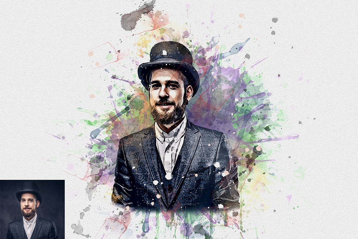 Art Watercolor Effect Ps Action, an Action Add-On by Studio Retouch (Photo 9 of 11)