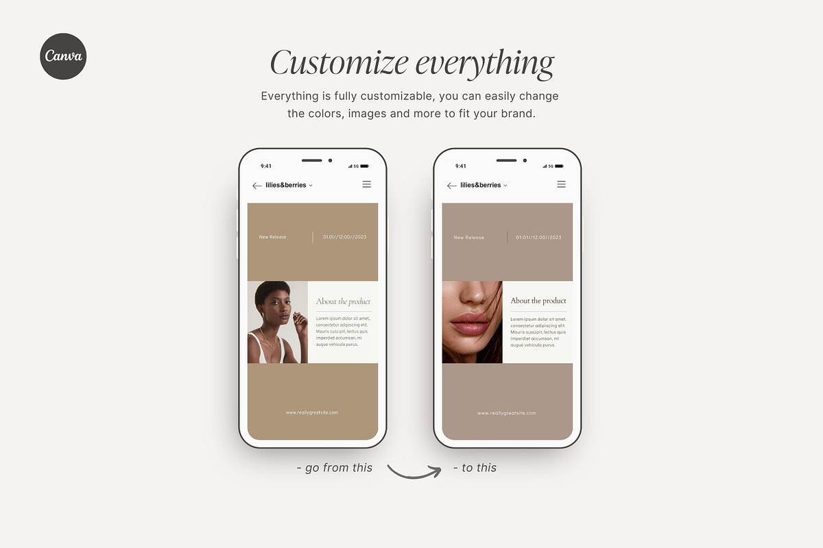 Luxury Aesthetic Instagram templates, a Social Media Template by LiliesandBerries (Photo 10 of 17)