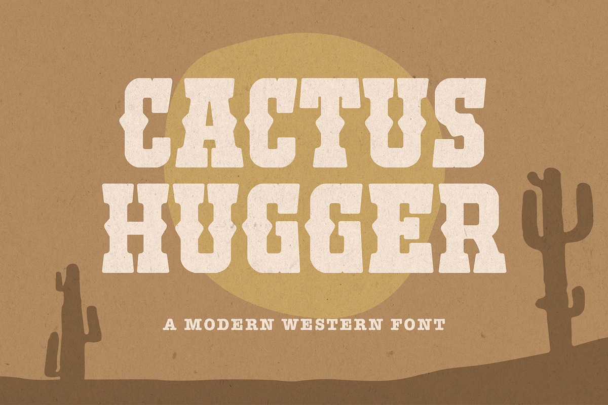 Cactus Hugger - Western Font, a Serif Font by ariodsgn (Photo 1 of 6)
