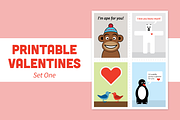 Printable Valentines – Set One, a Templates & Theme by The Fox Shop (Thumbnail 1 of 3)