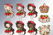 Strawberry Clipart, an Illustration by Masha  Studio (Thumbnail 2 of 10)