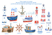 Nautical Mile Watercolor Collection, an Animal Illustration by Anna Druzhkova (Thumbnail 3 of 30)