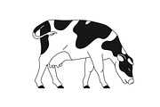 Dairy milk cows & calf, line art set, an Animal Illustration by Good Studio (Thumbnail 3 of 7)