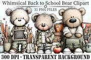 Whimsical Back to School Teddy Bear, an Animal Illustration by Libby Wishes (Thumbnail 1 of 6)