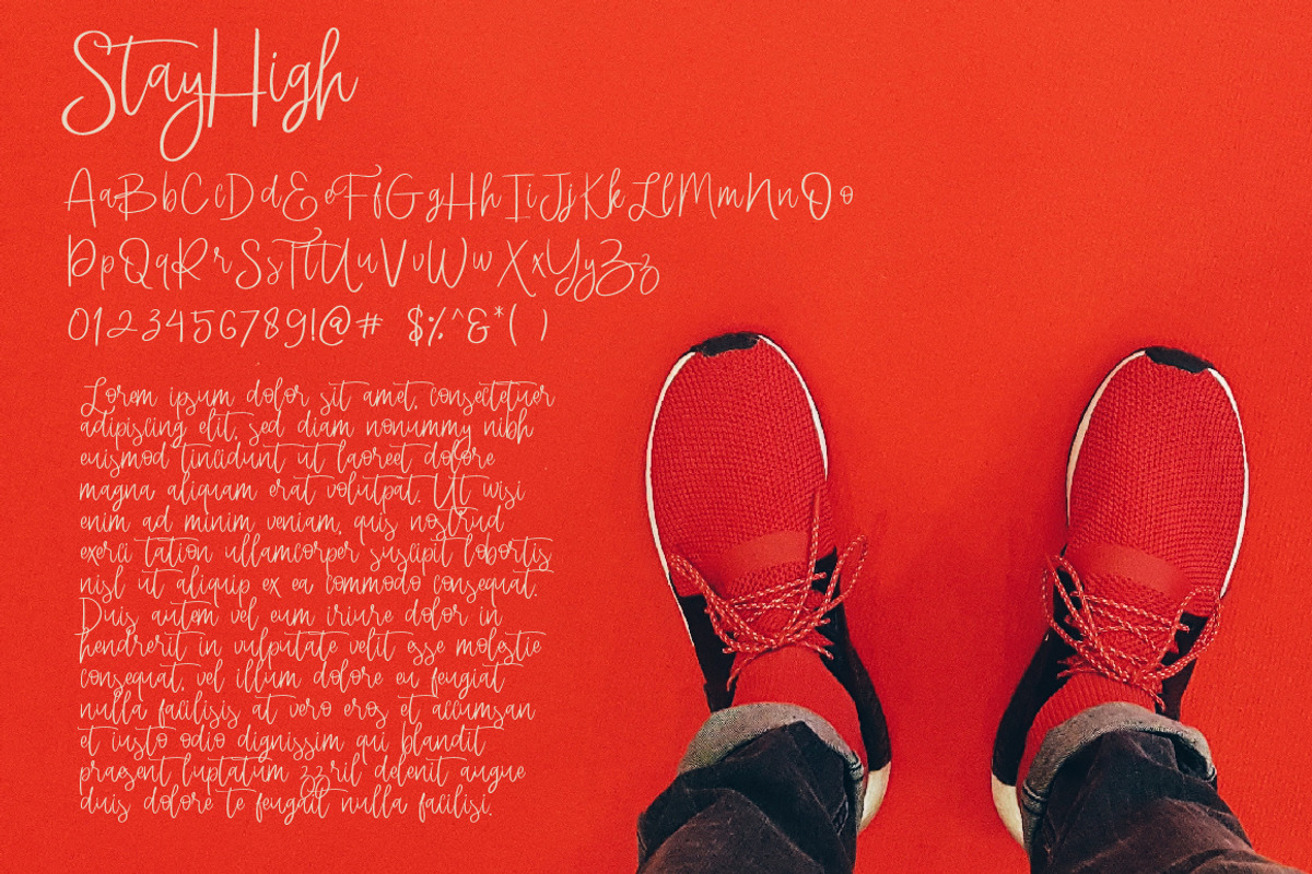 StayHigh Signature Font preview 6