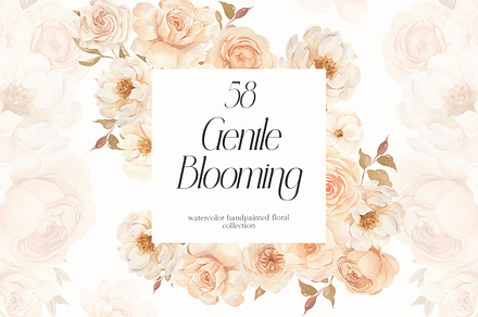 Gentle Blooming Watercolor Flowers