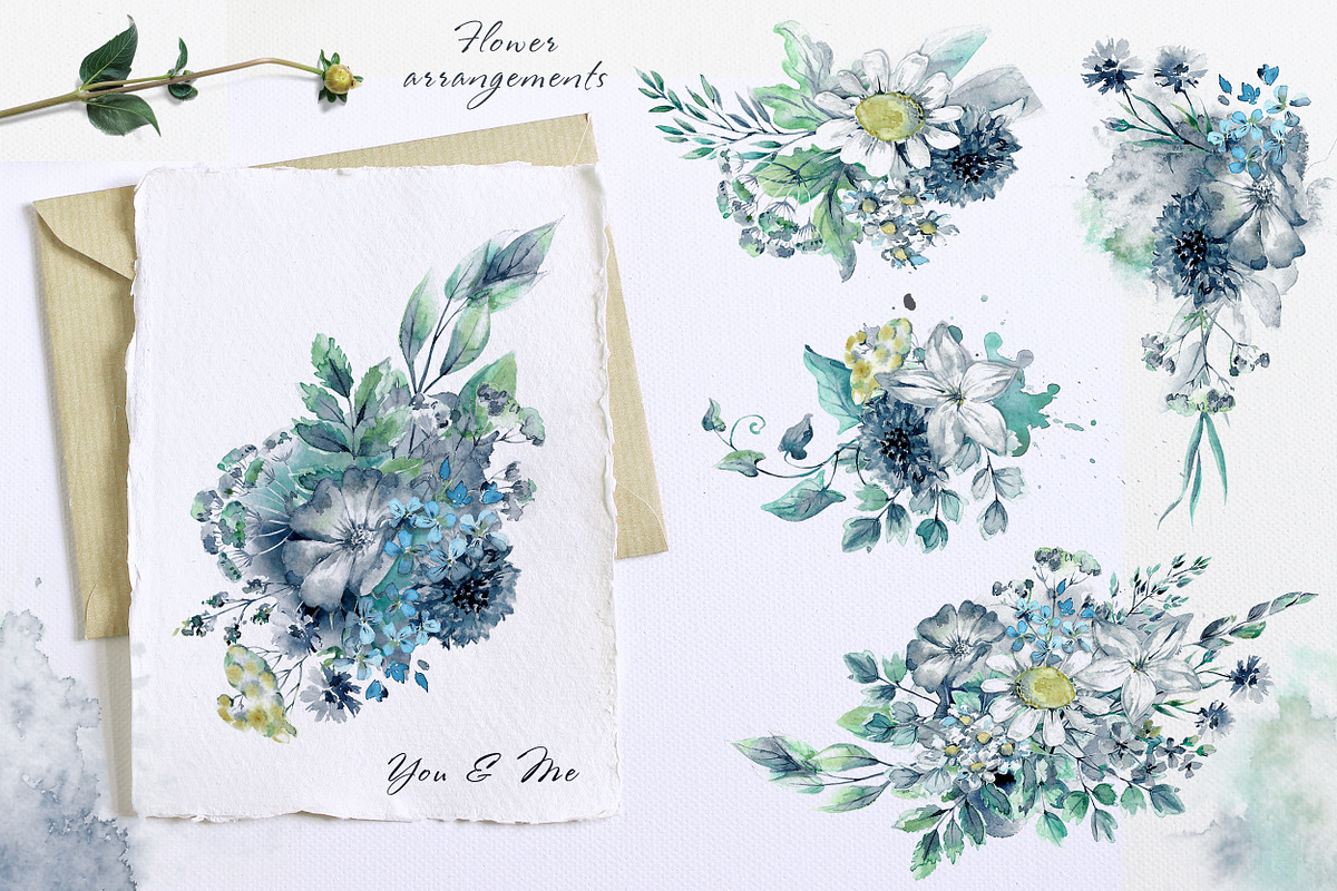 Watercolor herbs collection, an Illustration by Molly art (Photo 4 of 13)