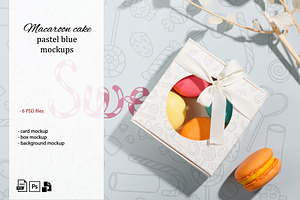French Macarons  blue mockup