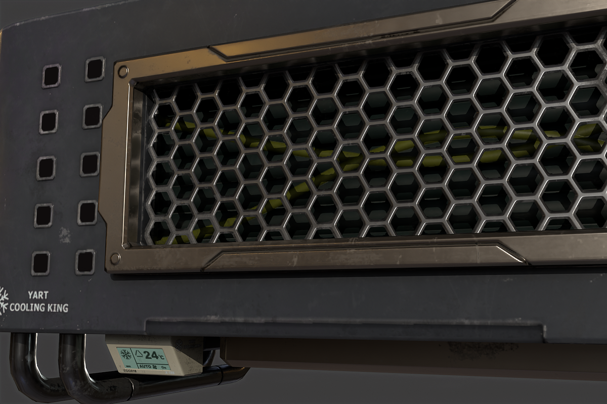 Futuristic Scifi Industry Aircon-PBR, an Object 3D Model by TFE Game Art (Photo 7 of 11)