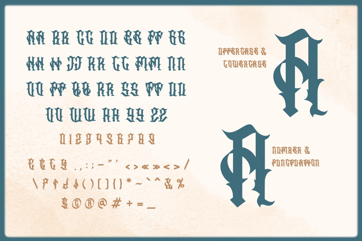 Swarotty - Modern Blackletter Font, a Blackletter Font by Dhabee (Photo 2 of 15)