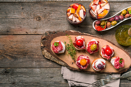 Spanish tapas and sangria featuring food, spain, and sangria, a Food & Drink Photo by piter.goskov