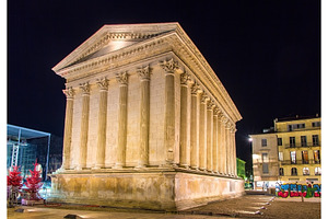 Maison carree a roman temple in nimes france stock photo containing nimes and, an Architecture Photo by Leonid Andronov