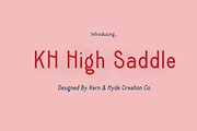 KH High Saddle, a Sans Serif Font by Kern + Hyde Creation Co.