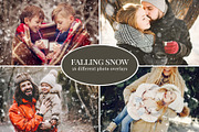Falling Snow photo overlays, a Layer Style Add-On by BrownLeopard (Thumbnail 1 of 6)