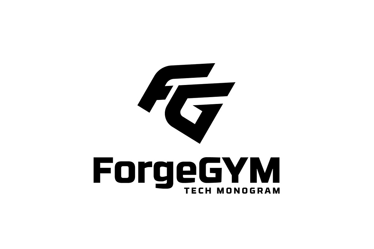 GYM Logo - FG Letter Logo Monogram, a Branding & Logo Template by Template Dealer (Photo 3 of 3)