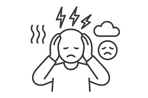 Web icons representing stress, a Technology Illustration by ZinetroN